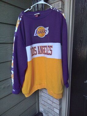 The Mitchell & Ness Los Angeles Lakers Pullover Fleece Sweater